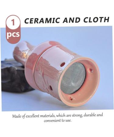 Lurrose Peach Blossom Moxibustion Ceramic Bottle - Smoke-Free Heat Moxa Device for Face Massage | International Shipping Available - Buy Online on GoSupps.com