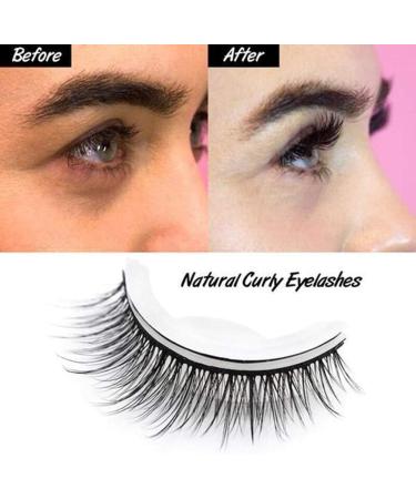 Self Adhesive Eyelashes Reusable Eye Lashes Natural False Eyelashes False Eyelashes Natural Look Reusable Natural 3d Lashes Curly Stick on Eye Lashes Glueless Lash Extensions - Buy Online on GoSupps.com