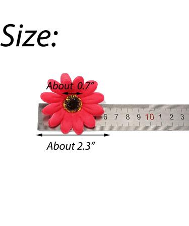 Daisy Hair Clips Set - Perfect for Beach Weddings and Bridesmaids - 18 Pcs in 18 Colors - Buy Online on GoSupps.com