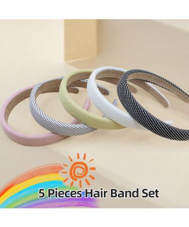 ZPRAMA 5 Pack Padded Headbands for Women - Non Slip Fashion Hair Bands - Buy Online on GoSupps.com