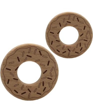 Organic Wooden Donuts - Natural Handmade Beech Wood Animal Shapes for DIY Home Decor - Buy Online on GoSupps.com