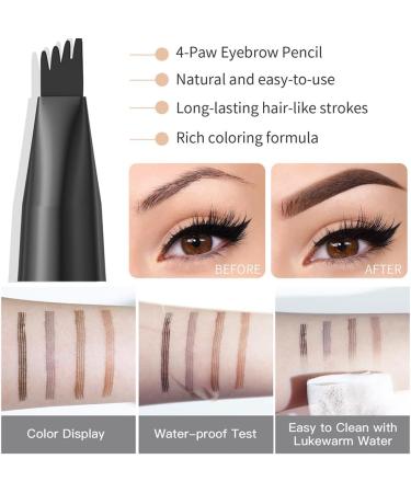 KBRPEY Microblading Liquid Eyebrow Pencil with 3D Micro-Fork Tip Applicator Waterproof Long Lasting Durable Creates Natural Looking Brows Effortlessly - Buy Online on GoSupps.com