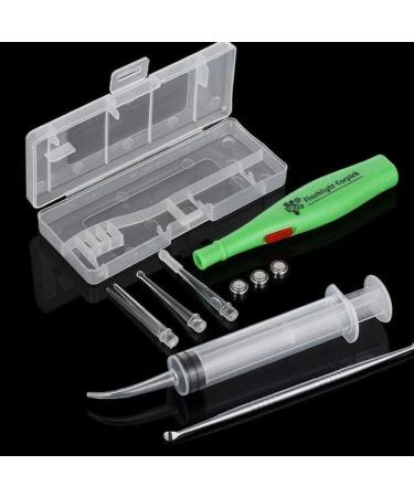LED Tonsil Stone & Earwax Remover Tool with 3 Tips - Steel Earpick & Syringe Irrigator - Buy Online on GoSupps.com