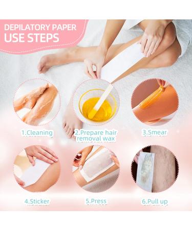 Vliese 100 pcs Wax Strips for Hair Removal - Fleece Paper Strips for Bikini Face Legs & Back - Ideal for Warm Wax & Sugar Paste - International Shipping Available - Buy Online on GoSupps.com