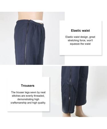 Daily Wear Patient Care Clothes for Elderly & Disabled | Thick Velvet Crotch Removable | L/Large Blue - Perfect for Fracture & Bedridden Care - Buy Online on GoSupps.com