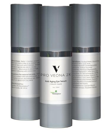 Pro Veona 2x Eye Serum | Anti-Aging Eye Treatment for Dark Circles & Puffiness | Vitamin C & E | Promote Collagen Production | 2 Month Supply - Buy Online on GoSupps.com