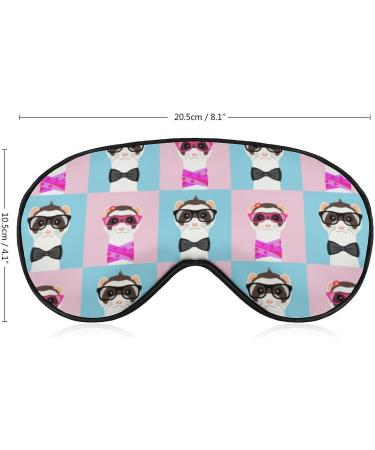 Ferret Portrait Sleep Mask - Adjustable Eye Cover for Sleeping, Travel, and Nap - Blocks Light for Men and Women - Buy Online on GoSupps.com