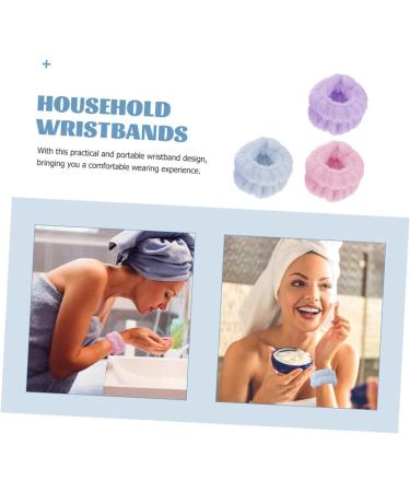 VICASKY 3paires Bracelets pour Laver le Visage Manchettes Flanelle de Bracelets Absorbant Eau Usage Quotidien et Spa - Buy Online on GoSupps.com
