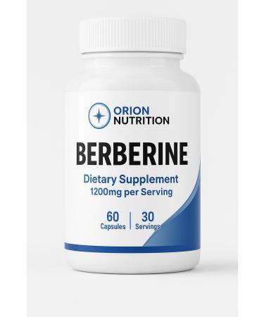 Orion Nutrition Berberine HCl 1200mg 60 Vegetarian Capsules - Gluten Free & Non-GMO