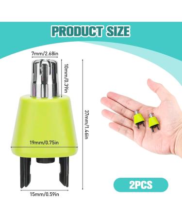Buy 2-Piece Nasal Hair Trimmer Replacement Heads - Compatible with Philips QP2530 QP2630/30 QP2830 QP2734 QP2824/30 - Perfect for Men - Buy Online on GoSupps.com