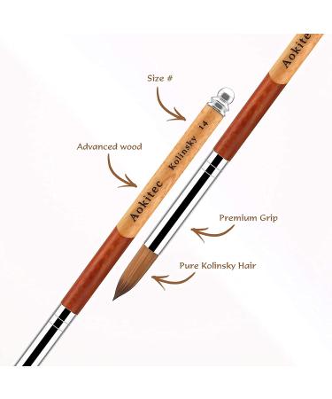 Acrylic Brush #20 Sable Kolinsky - Nail Art & Manicure Tool | Zobelhaar Wood Gel Brush for Acrylic Nails - Buy Online on GoSupps.com