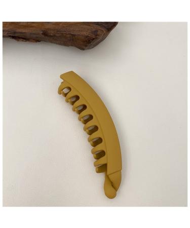 Hair Clips Solid Color Frosted Banana Clip Fashion Ponytail Holder Hair Clips Hairpins Barrettes Women's Hair Accessories Blue Hair Clips (Size : Yellow)