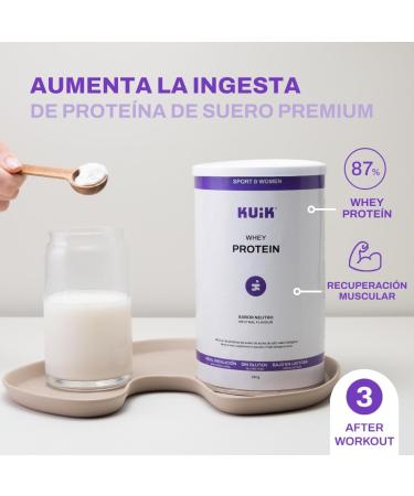 KUIK | Whey Protein for Women | Muscle Recovery & Strength | Sports Nutrition For Women | Neutral Flavor - 330g - Buy Online on GoSupps.com