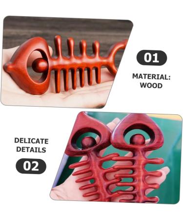 Tovinanna Wooden Comb - Premium Back & Body Massager Tool | Wide Tooth Rosewood Scalp Comb for Relaxation & Wellness - Buy Online on GoSupps.com