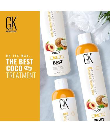 GK Hair Global Keratin Coco Treatment 300ml | Vegan Brazilian Blowout for Silky Smooth Hair - Buy Online on GoSupps.com