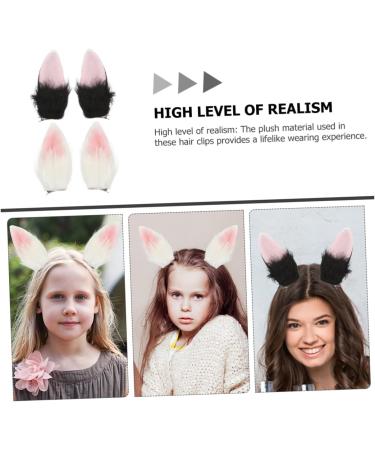 Beavorty 2 Pairs Simulated Bunny Ear Hair Clip Hair Barrettes Hair Pin Tiara Easter Party Hair Accessories Bunny Cosplay Accessories Rabbit Hair Clips Bunny Ears Headpiece Bunny Ears Women - Buy Online on GoSupps.com