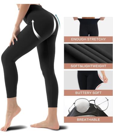 Blisset High Waisted Leggings 3 Pack for Women - Tummy Control Pants for Yoga & Workout - Reg & Plus Size - Small-Medium - Black/Grey/Brown - Buy Online on GoSupps.com