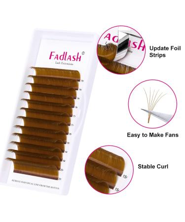 Easy Fan Volume Lashes | Brown Curl Volume Lash Extensions 8-14mm Mixed Tray - Perfect for Stunning Eyelash Extensions - Buy Online on GoSupps.com