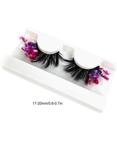 Colored Eyelashes 5D False Eyelashes with Glitter Fake Mink Eyelashes Wispies Fluffy Colored Eyelashes Dramatic Strip Eyelashes for Christmas Cosplay Costumes Fake Eyelashes Type 7 - Buy Online on GoSupps.com