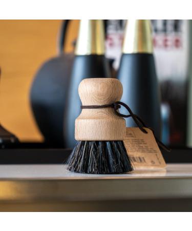 ENA Living Wooden Pot Brush (9x6 cm) | Sustainable FSC-Certified Beechwood Dish Brush | Eco Friendly Dish Brush Made with Beechwood and Coconut Fiber | Long Lasting and Sturdy Wooden Dish Brush Beechwood Brush w/horse hair - Buy Online on GoSupps.com