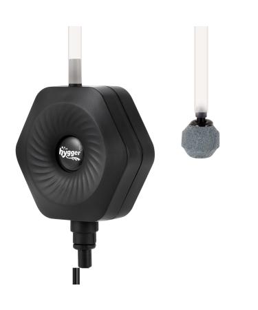 Hygger Ultra Silent 1.5 W aquarium Mini air pump quiet mini Small aquarium air pump Betta aquarium Bubbler oxygen ventilation pump with air stone hose suction cup for 0.5-15 Gal Fish Bowl - Buy Online on GoSupps.com