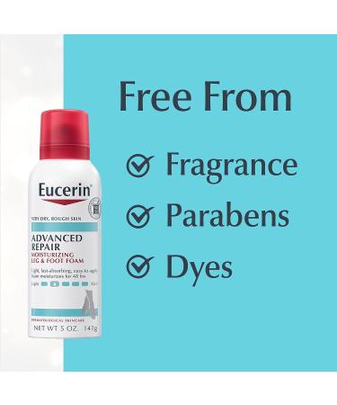 Eucerin Advanced Repair Leg and Foot Moisturizing Foam | 5 oz - Buy Online on GoSupps.com