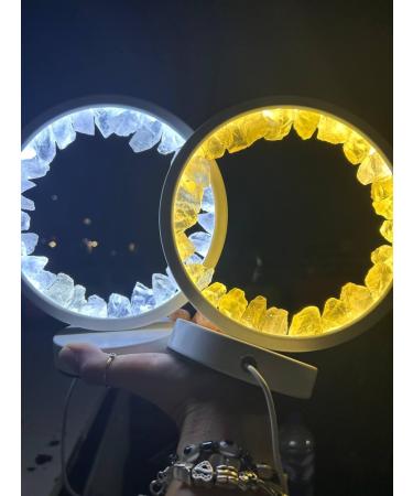 Citrine Crystal Night Light - Reiki-Infused Gemstone Lamp for Home Decor & Wellness - Perfect Gift for Bedroom, Christmas, Birthday & Valentine's Day - Buy Online on GoSupps.com