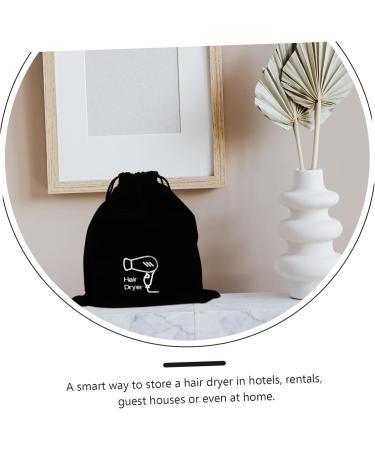 Mikinona 3 Pcs Hair Dryer Storage Bag Hair Straightener Bag Travel Hair Blow Bag Hair Dryer Bag Black Flannel - Buy Online on GoSupps.com