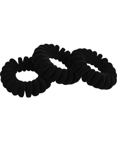 Solida Essentials spiral hair ties velvet black 3 pieces