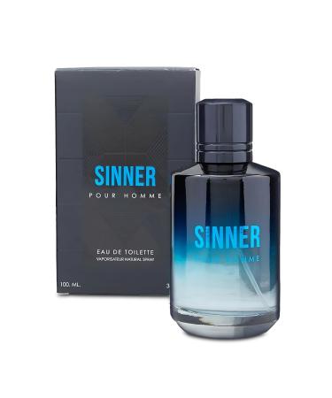 Sinner Sensual Woody Fragrance for Men | Long Lasting Cologne Aromatic Scent Eau de Parfum Natural Spray - Great Holiday Gift 3.4 Fl Oz/100 Ml