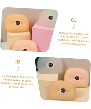 NOLITOY 8 Pcs Eye Practice Skin Eyeshadow Silicone Makeup Skin Silicone Makeup Tool Practice Tools Major 6.5x4.9cm x4pcs As Shownx4pcs - Buy Online on GoSupps.com