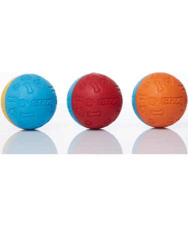 Snug Rubber Dog Balls for Small and Medium Dogs of all Breeds - Tennis Ball Size - Virtually Indestructible (3 Pack - Original) - Buy Online on GoSupps.com