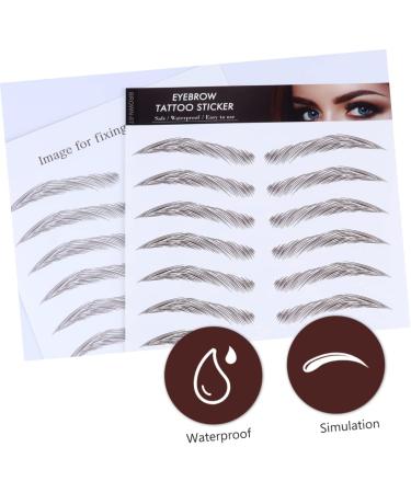 BIUDECO Authentic Eyebrows 4pcs Eyebrow Stickers Waterproof Makeup Eyebrow Transfers Stickers Eyebrow Tool Applique 4d Cosmetic 21x15cm Brown - Buy Online on GoSupps.com