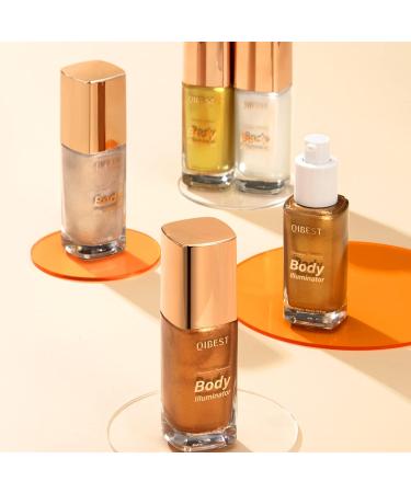 Silver Body Luminizer Shimmer Oil Liquid Highlighter - All In One Makeup for Face & Body Glow - Waterproof & Moisturizing - 1 count - Buy Online on GoSupps.com