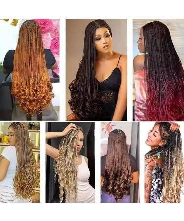 Just Another One French Curly Braiding Hair for Box Braids 22 Inch Loose Wave Synthetic Braiding Spiral Curl Braids Crochet Hair Ombre Silk For Braiding Womens Girls & Unisex Auburn. - Buy Online on GoSupps.com