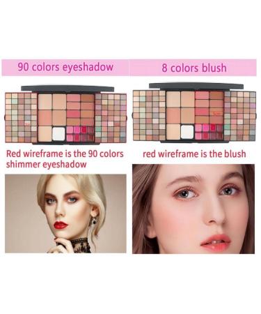 YARLADY Professional Multi-in-one Makeup Gift Kit for Women - 112 Piece Cosmetic Palette Set with Eyeshadow, Lip Gloss, Blush, Concealer, Brushes, and Mirror Makeup Set Combo for Complete Looks - Buy Online on GoSupps.com