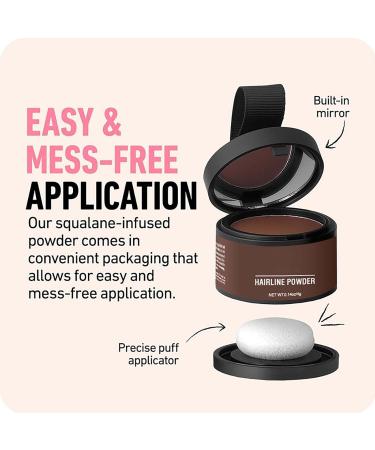 14 Colors Hairline Powder with Mirror - Quick Cover Root Concealer for Men & Women | Light Blonde Hair Touch Up (4g - Buy Online on GoSupps.com