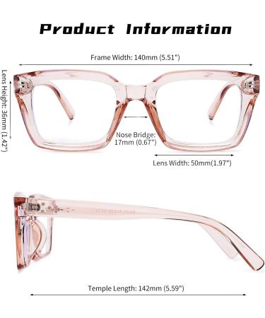 Buy Per Acme Blue Light Filter Glasses for Men & Women - Large Frame 50mm Computer Glasses in Transparent Tea - Buy Online on GoSupps.com