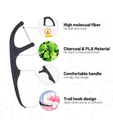 Natural Mint Vegan Dental Floss Sticks - Eco-Friendly & Sustainable Teeth Cleaning - 50 Count - Buy Online on GoSupps.com