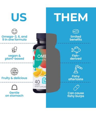 LIVS Omega 3 Gummies for Kids with Flaxseed Oil (Omega 3 6 9) | Brain Health Focus & Eye Support Supplements for Children | Non GMO Gluten Free Gummy Vitamin for Teens Heath | Orange Flavor - 50ct Orange 3 - Kids 50 Cou  - Buy Online on GoSupps.com