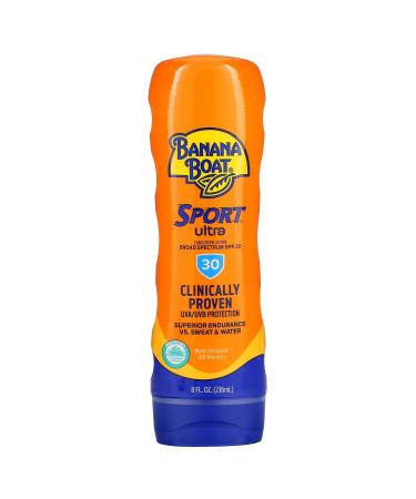 Banana Boat Sport Performance Sunscreen Lotion SPF 30 - 8 fl oz | Long-Lasting PowerStay Technology for Ultimate Sun Protection - Buy Online on GoSupps.com