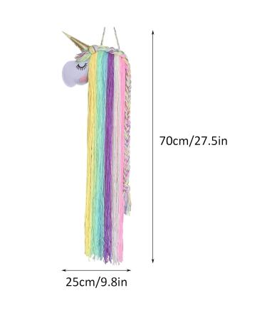 ZSMJAER Hair Clip Storage for Girls Unicorn Hair Clip Holder Rainbow Yarn Tassel Organiser Hair Accessories Unicorn Theme Party Decoration - Buy Online on GoSupps.com