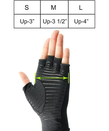 Buy Arthritis Copper Compression Gloves - High Copper Infusion Comfort Fit for Men & Women Relieve Rheumatoid Pain Ease Muscle Tension (Medium - Buy Online on GoSupps.com