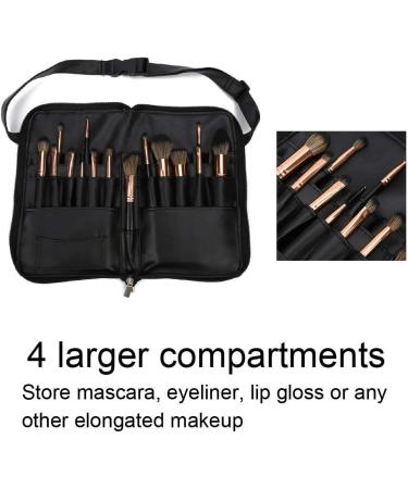 Professional Makeup Brush Organizer Pocket | Leather Makeup Handbag for Artists | Portable Travel Cosmetic Case - Buy Online on GoSupps.com