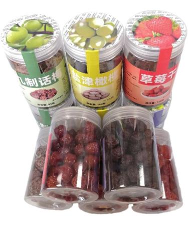 Sour and Sweet Plum Snacks Canned Preserved Plum Snacks Fruit Snacks Dried Plum Cherries and Strawberry Fruits Prunes Healthy Snack Gift Candies Sweets Dessert (Dried Strawberry 130g 2cans) Dried Strawberry 130g 2cans - Buy Online on GoSupps.com