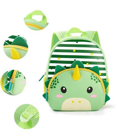 Kids Dinosaur Neoprene Backpack - Waterproof Preschool Bag for Boys and Girls | Cute Cartoon Animal Schoolbag with Lunch Box - Ages 1-6 - Buy Online on GoSupps.com