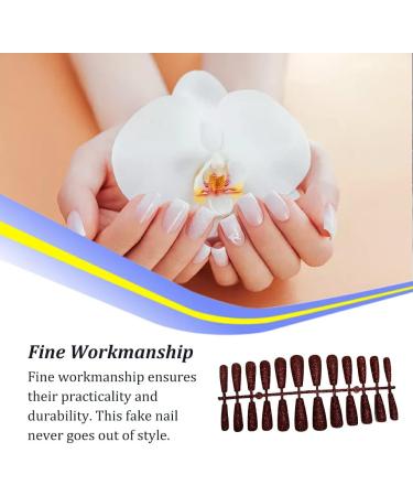 Dajidafu Girls Glitter False Nails Super Shinny Detachable Tips Accessories Press-on Frosted Wearable Full Cover Patches Shop - Buy Online on GoSupps.com