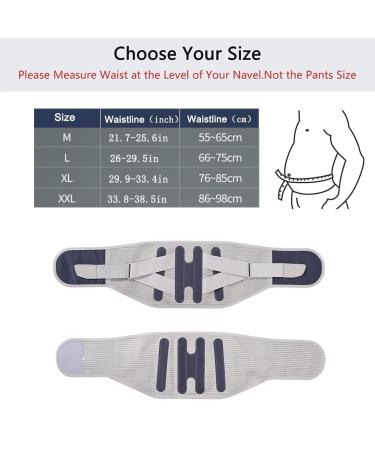 Buy X-Large Gray Lumbar Back Support Belt for Pain Relief | Ergonomic Back Brace for Sciatica & Herniated Disc - Adjustable & Comfortable for Men & Women - Buy Online on GoSupps.com