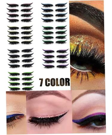 GGOOD Eyeliner Eyelash Stickers Reusable Waterproof Stick on Eyeliner Eyeshadow Makeup Black Artificial Eyelashes - Buy Online on GoSupps.com