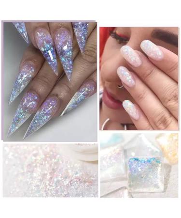 Opal Flakes Nail Sequins - Purple Holographic Glitter - DIY Nail Art Decoration Kit - Buy Online on GoSupps.com